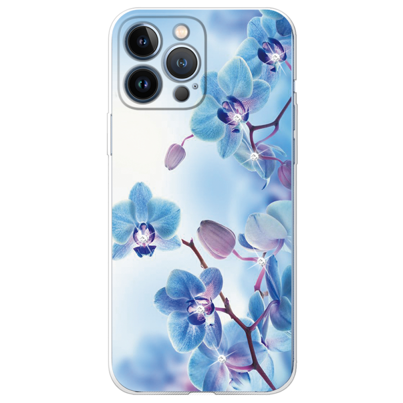 Чехол со стразами Apple iPhone 13 Pro Max Orchids