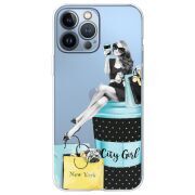 Прозрачный чехол BoxFace Apple iPhone 13 Pro City Girl