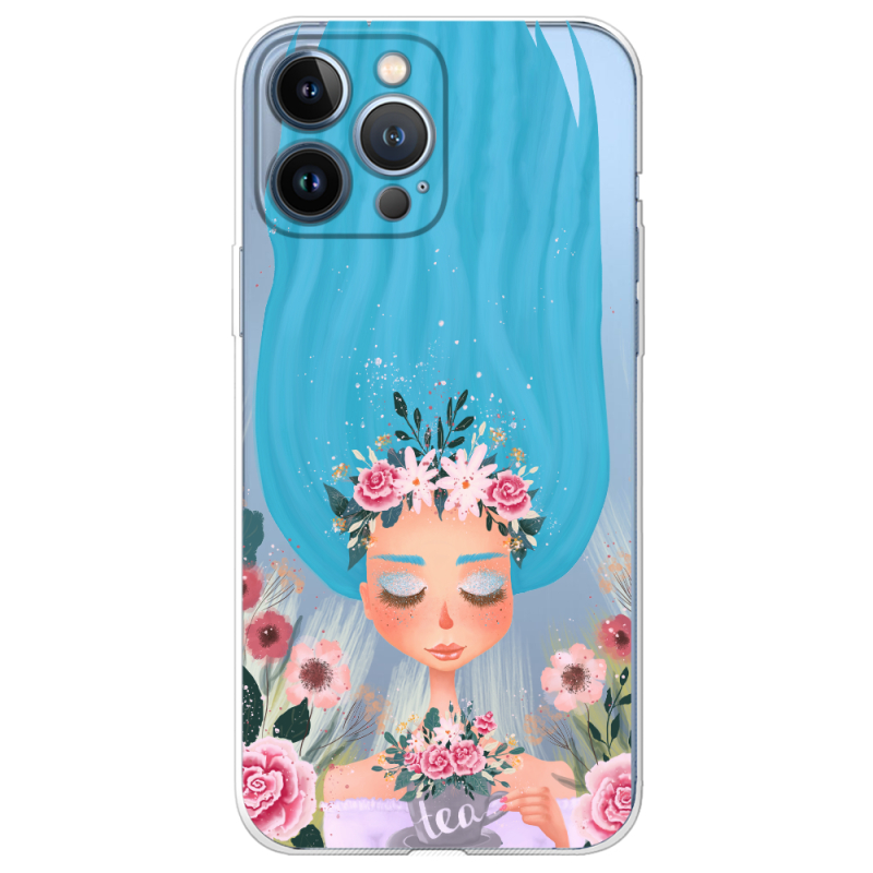 Прозрачный чехол BoxFace Apple iPhone 13 Pro Blue Hair