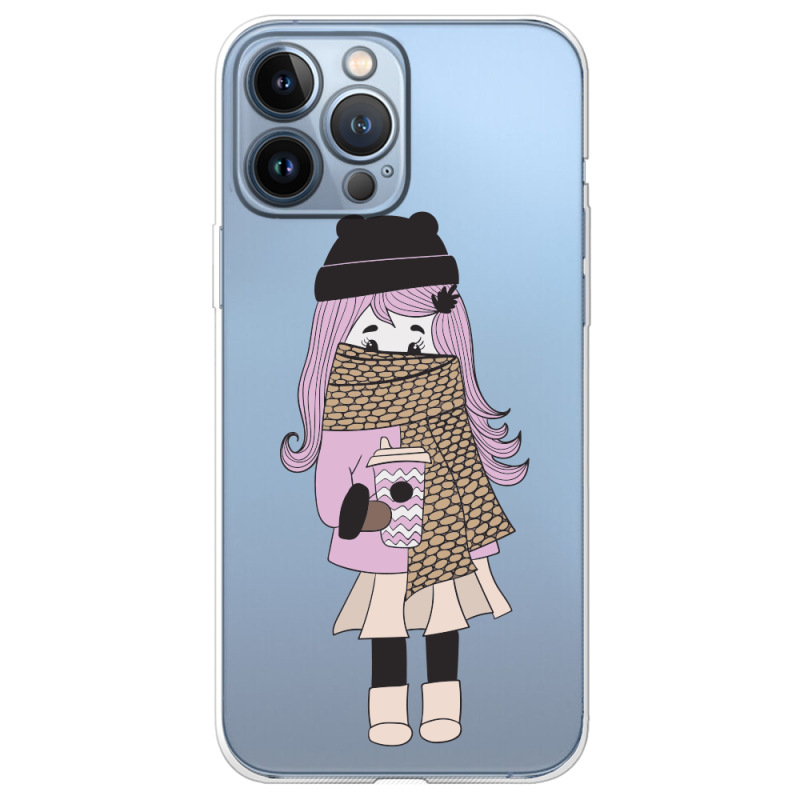 Прозрачный чехол BoxFace Apple iPhone 13 Pro Winter Morning Girl