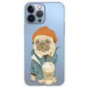 Прозрачный чехол BoxFace Apple iPhone 13 Pro Dog Coffeeman