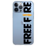 Прозрачный чехол BoxFace Apple iPhone 13 Pro Free Fire Black Logo