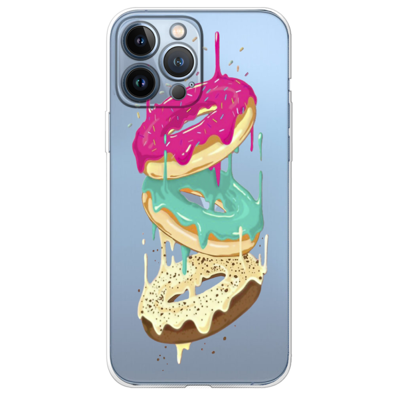 Прозрачный чехол BoxFace Apple iPhone 13 Pro Donuts