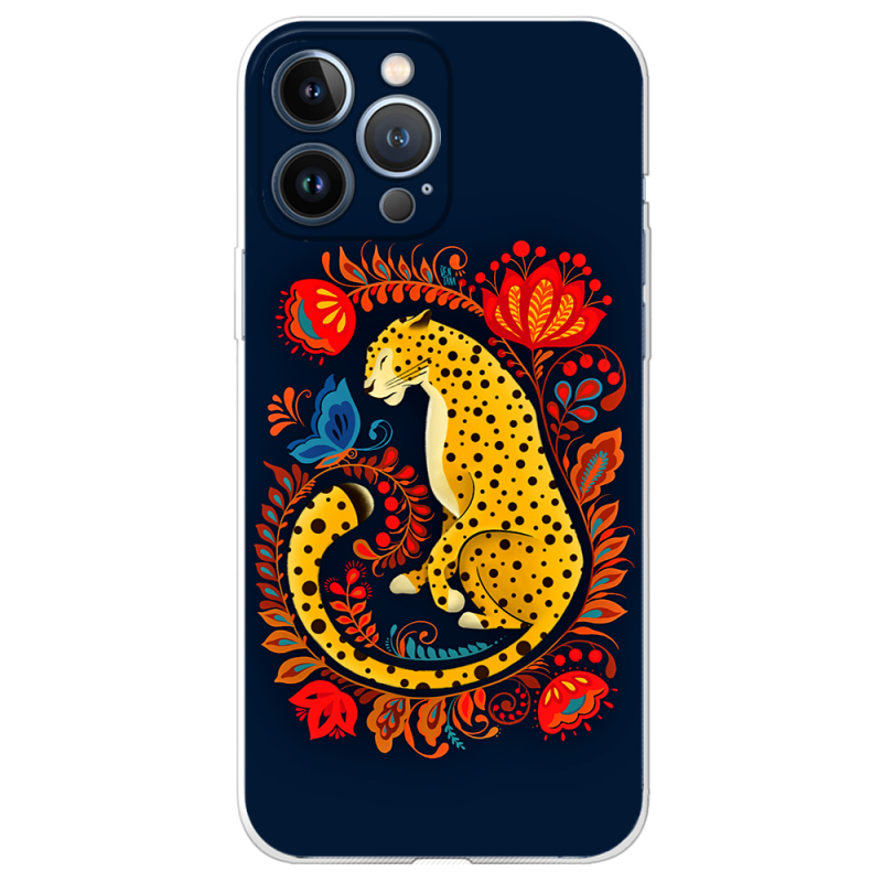 Чехол BoxFace Apple iPhone 13 Pro Petrykivka Leopard