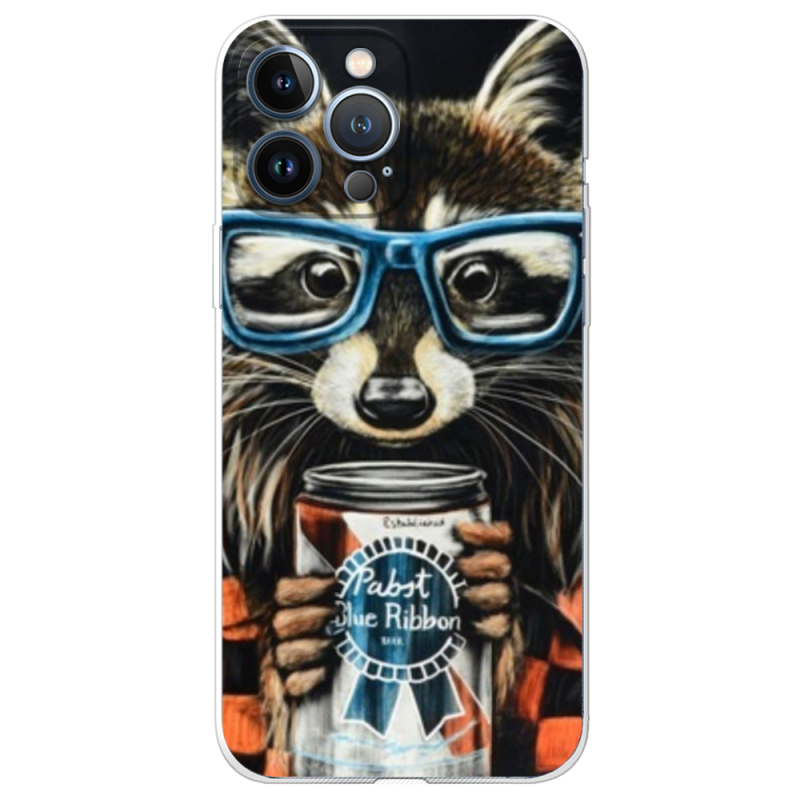 Чехол BoxFace Apple iPhone 13 Pro Енот с банкой