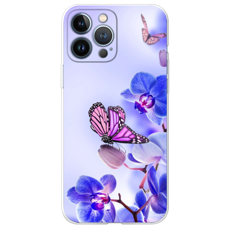 Чехол BoxFace Apple iPhone 13 Pro Orchids and Butterflies