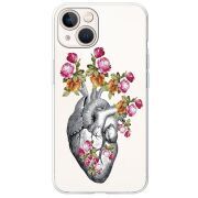 Чехол со стразами Apple iPhone 13 Heart