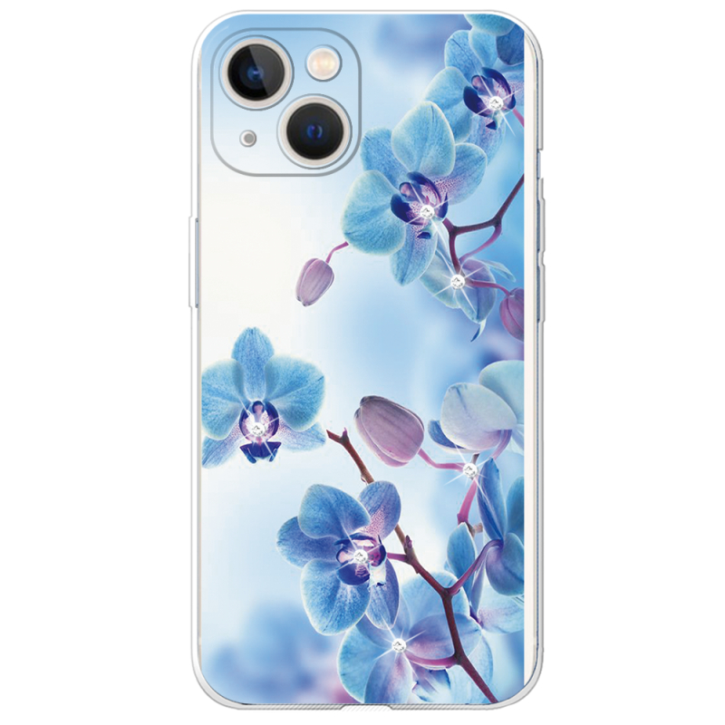 Чехол со стразами Apple iPhone 13 Orchids