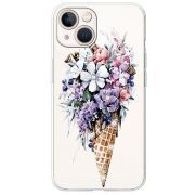 Чехол со стразами Apple iPhone 13 Ice Cream Flowers