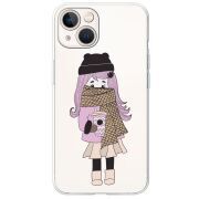 Прозрачный чехол BoxFace Apple iPhone 13 Winter Morning Girl