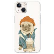 Прозрачный чехол BoxFace Apple iPhone 13 Dog Coffeeman