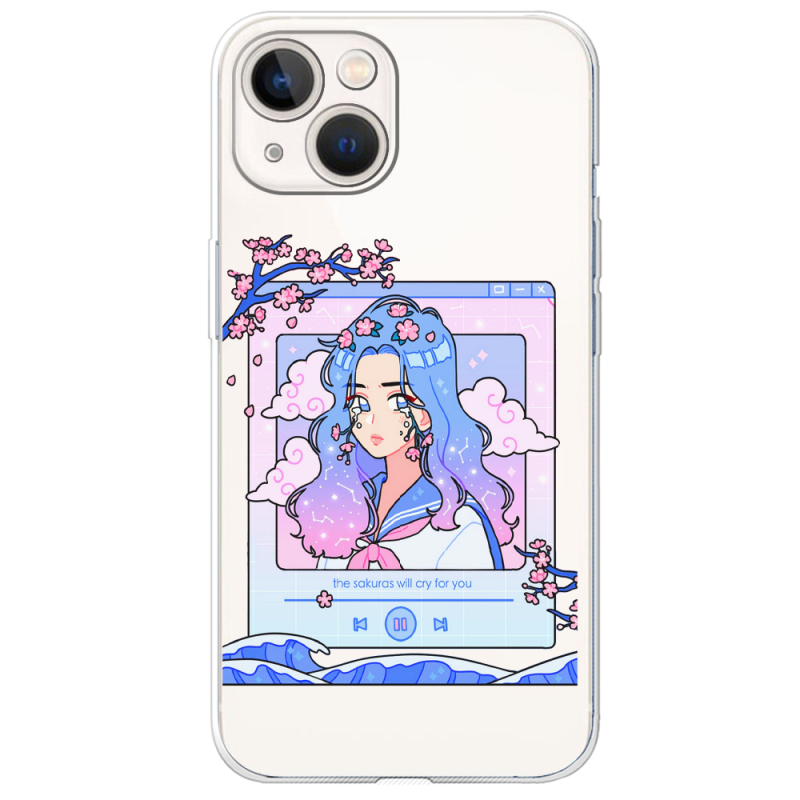 Прозрачный чехол BoxFace Apple iPhone 13 The Sakuras Will Cry For You