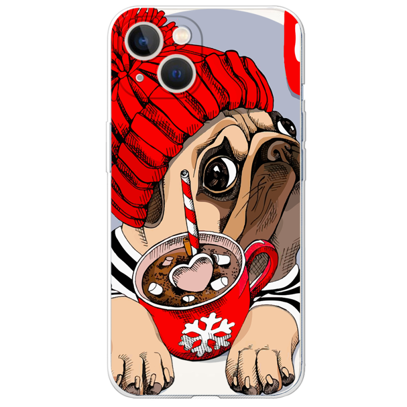 Прозрачный чехол BoxFace Apple iPhone 13 Winter Puggy