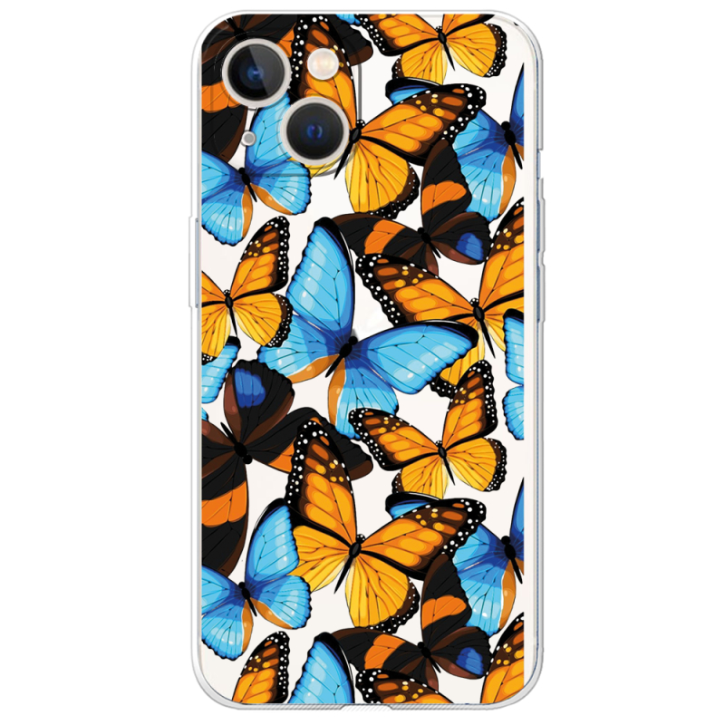 Прозрачный чехол BoxFace Apple iPhone 13 Butterfly Morpho