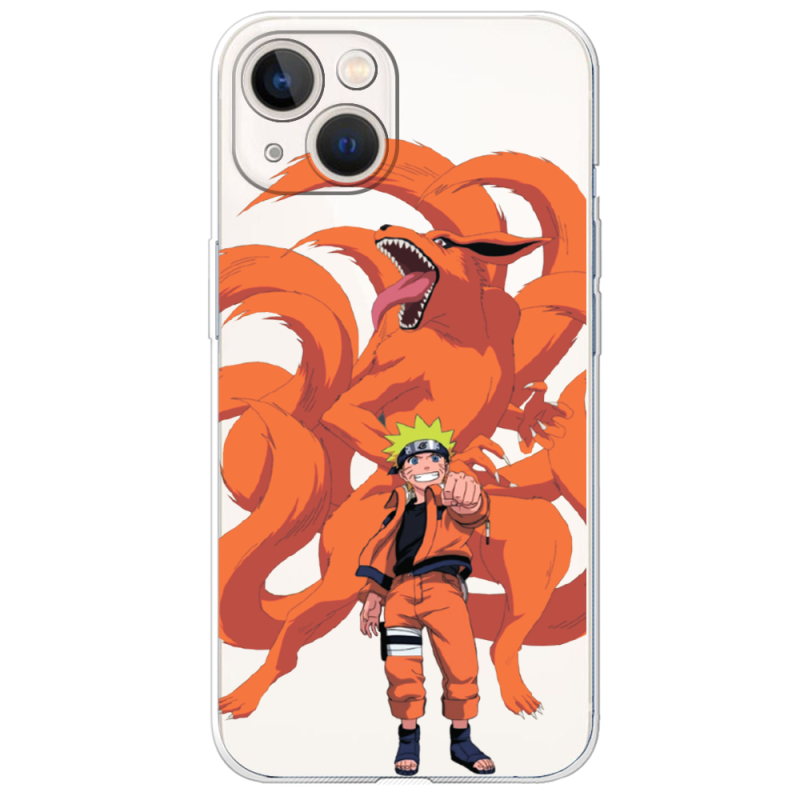 Прозрачный чехол BoxFace Apple iPhone 13 Naruto and Kurama