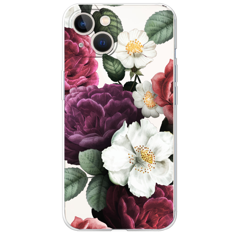 Прозрачный чехол BoxFace Apple iPhone 13 Floral Dark Dreams