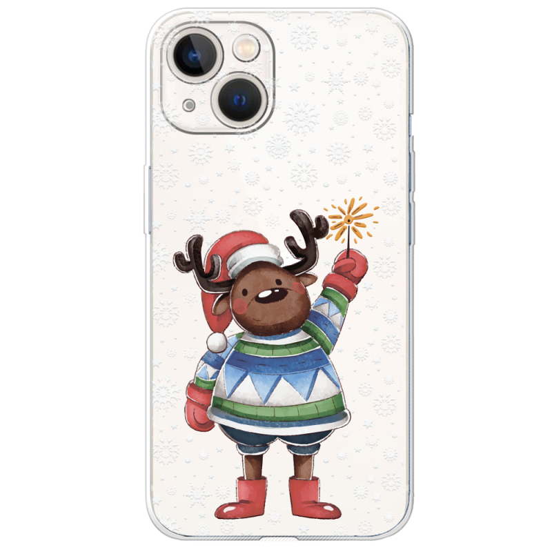 Прозрачный чехол BoxFace Apple iPhone 13 Christmas Deer with Snow