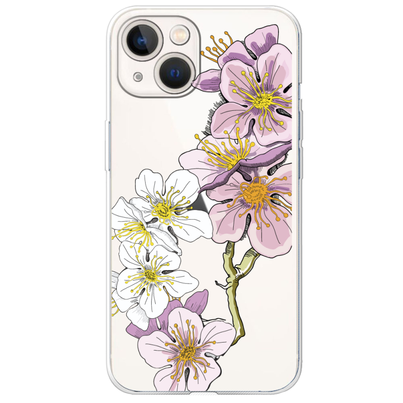 Прозрачный чехол BoxFace Apple iPhone 13 Cherry Blossom
