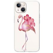 Прозрачный чехол BoxFace Apple iPhone 13 Floral Flamingo