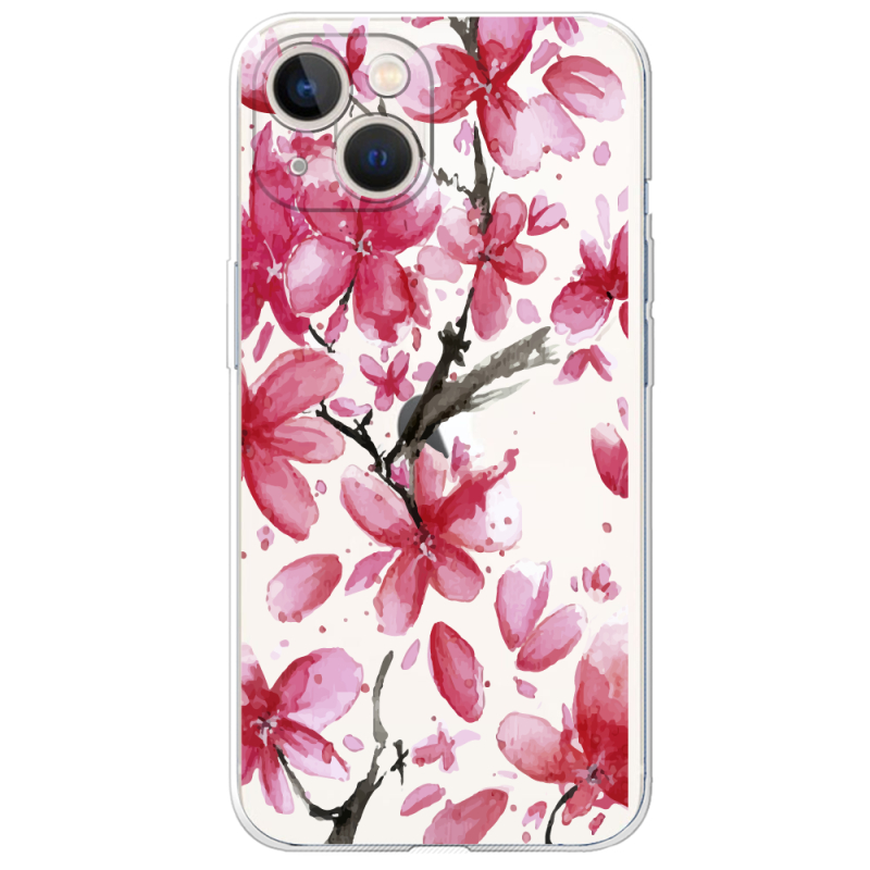 Прозрачный чехол BoxFace Apple iPhone 13 Pink Magnolia