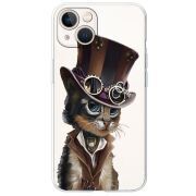 Прозрачный чехол BoxFace Apple iPhone 13 Steampunk Cat