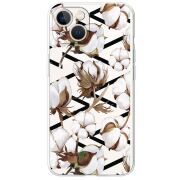 Прозрачный чехол BoxFace Apple iPhone 13 Cotton flowers