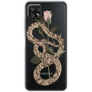Прозрачный чехол BoxFace Samsung Galaxy A22 5G (A226) Glamor Snake
