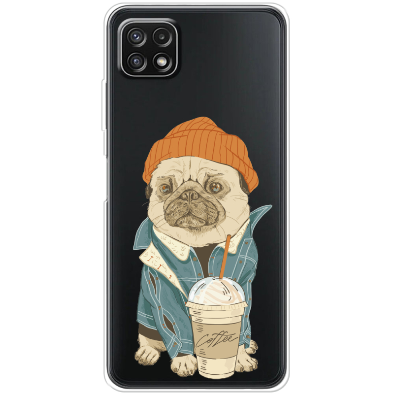 Прозрачный чехол BoxFace Samsung Galaxy A22 5G (A226) Dog Coffeeman