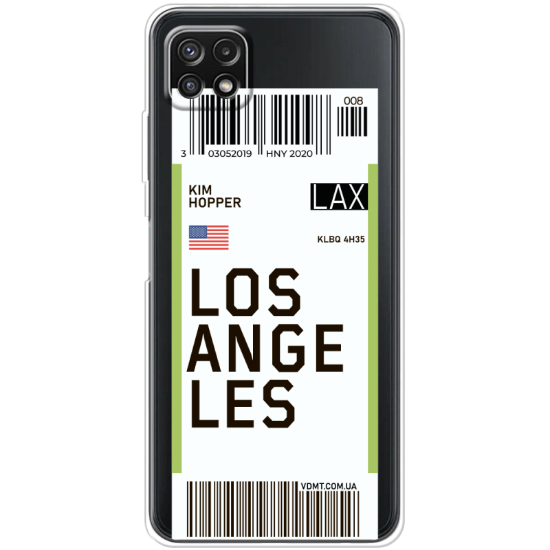 Прозрачный чехол BoxFace Samsung Galaxy A22 5G (A226) Ticket Los Angeles