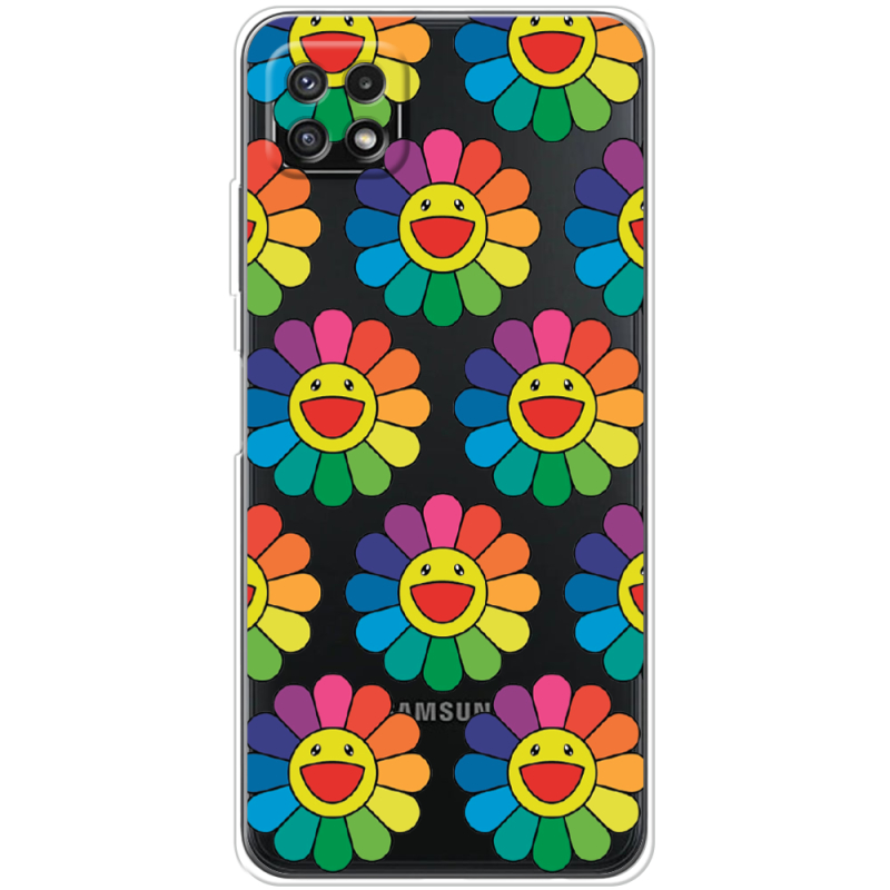 Прозрачный чехол BoxFace Samsung Galaxy A22 5G (A226) Hippie Flowers