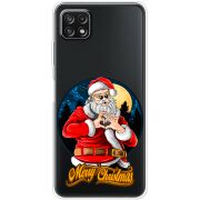 Прозрачный чехол BoxFace Samsung Galaxy A22 5G (A226) Cool Santa