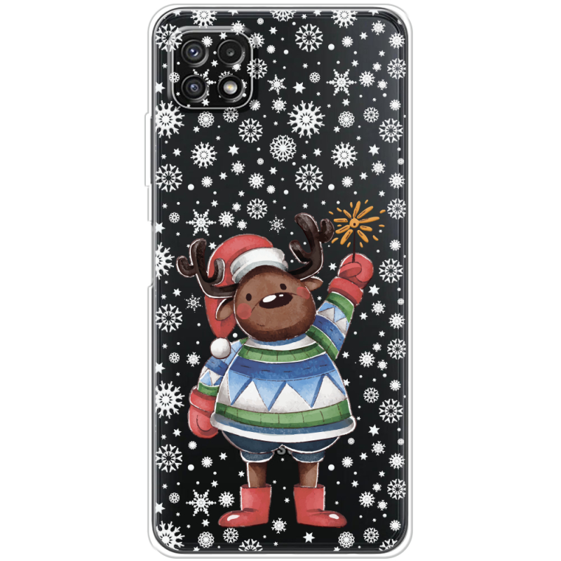 Прозрачный чехол BoxFace Samsung Galaxy A22 5G (A226) Christmas Deer with Snow