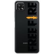 Прозрачный чехол BoxFace Samsung Galaxy A22 5G (A226) Free Fire Black Logo