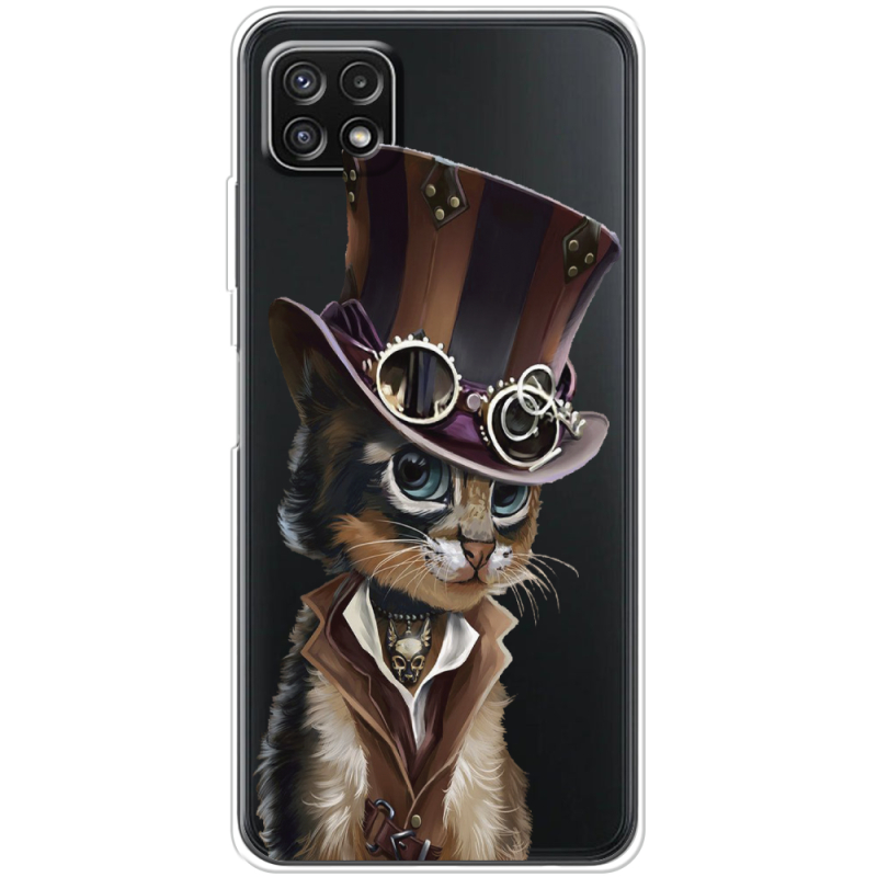 Прозрачный чехол BoxFace Samsung Galaxy A22 5G (A226) Steampunk Cat