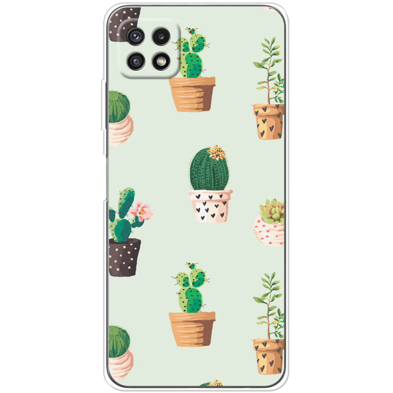 Чехол BoxFace Samsung Galaxy A22 5G (A226) L-green Cacti