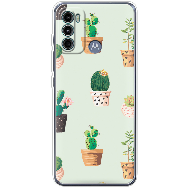 Чехол BoxFace Motorola G60 L-green Cacti