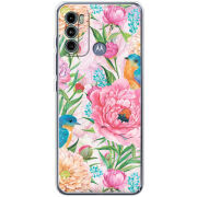 Чехол BoxFace Motorola G60 Birds in Flowers