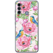 Чехол BoxFace Motorola G60 Birds and Flowers