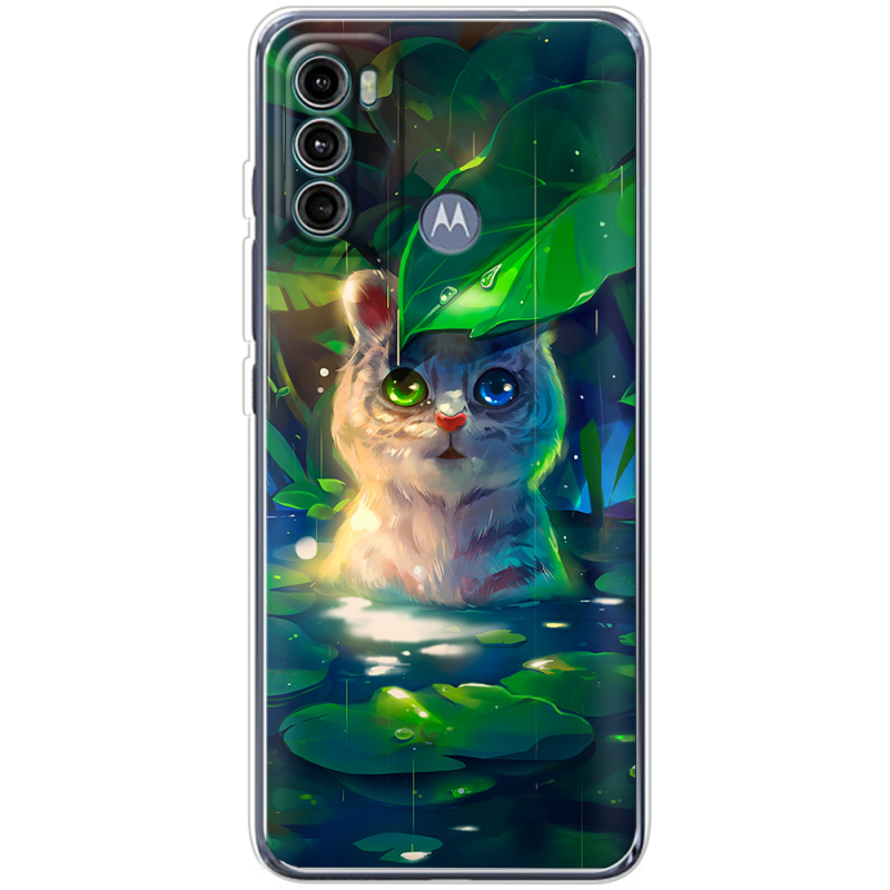 Чехол BoxFace Motorola G60 White Tiger Cub