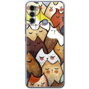 Чехол BoxFace Motorola G60 Sleepy Cats