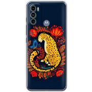 Чехол BoxFace Motorola G60 Petrykivka Leopard