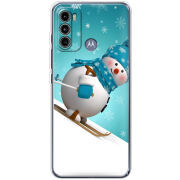 Чехол BoxFace Motorola G60 Skier Snowman