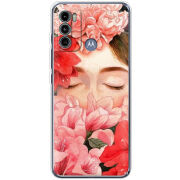 Чехол BoxFace Motorola G60 Girl in Flowers