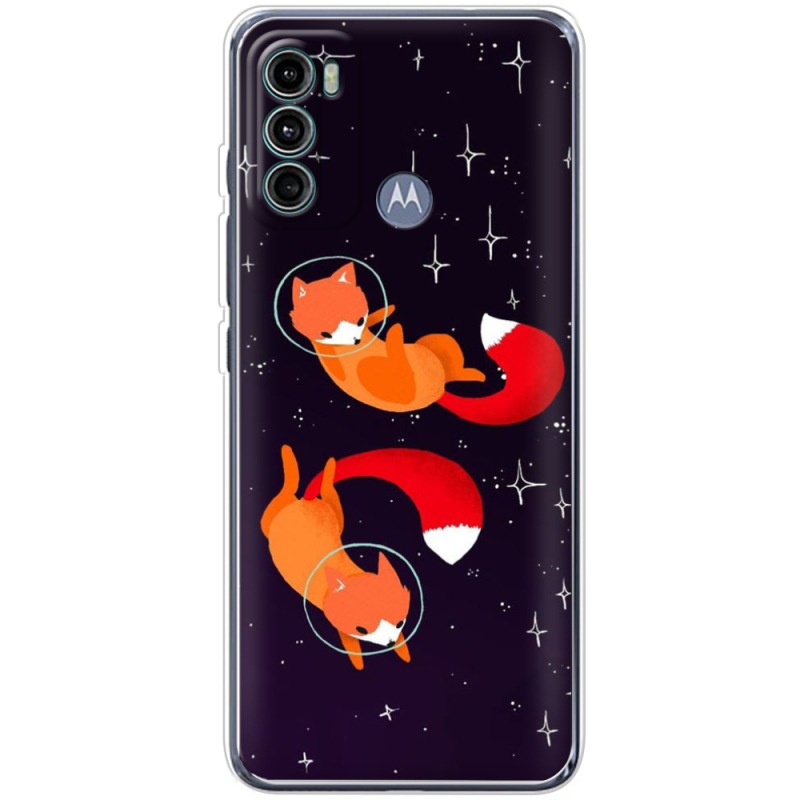 Чехол BoxFace Motorola G60 Fox-Astronauts