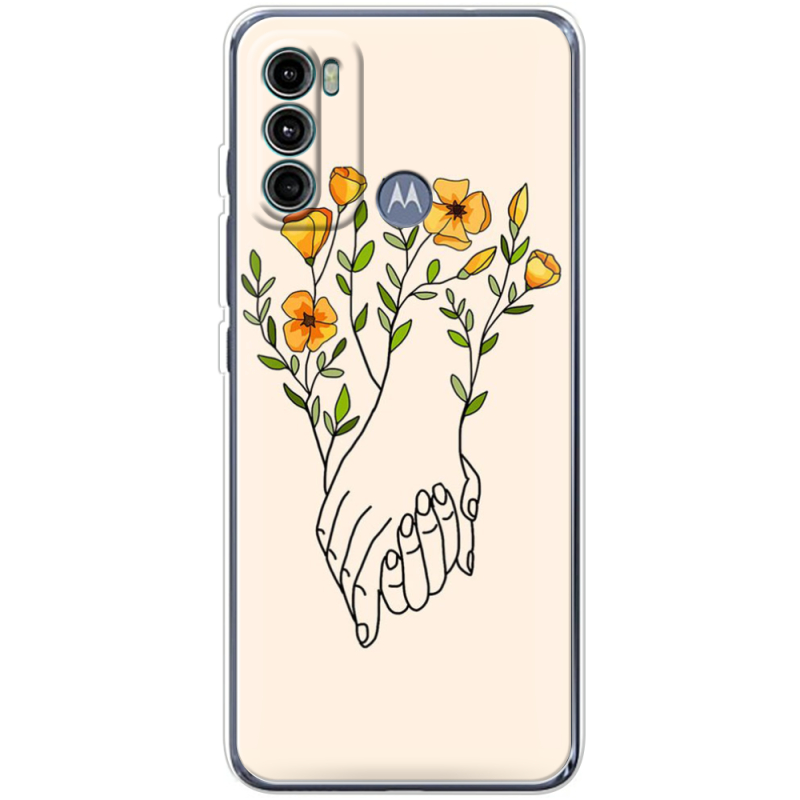 Чехол BoxFace Motorola G60 Flower Hands