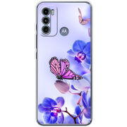 Чехол BoxFace Motorola G60 Orchids and Butterflies