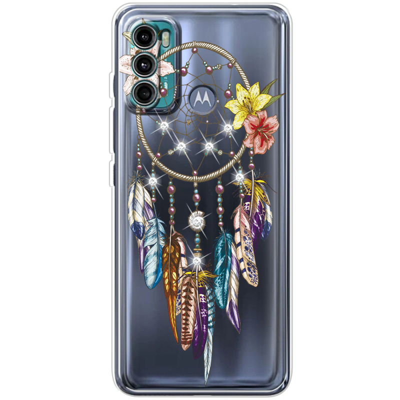 Чехол со стразами Motorola G60 Dreamcatcher