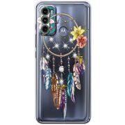 Чехол со стразами Motorola G60 Dreamcatcher