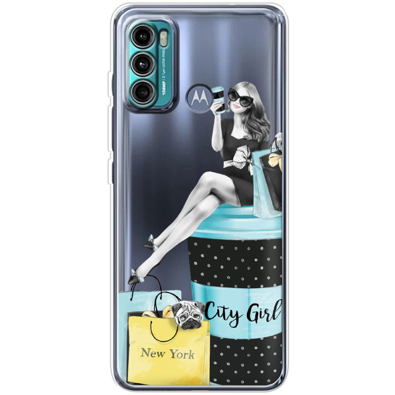 Прозрачный чехол BoxFace Motorola G60 City Girl