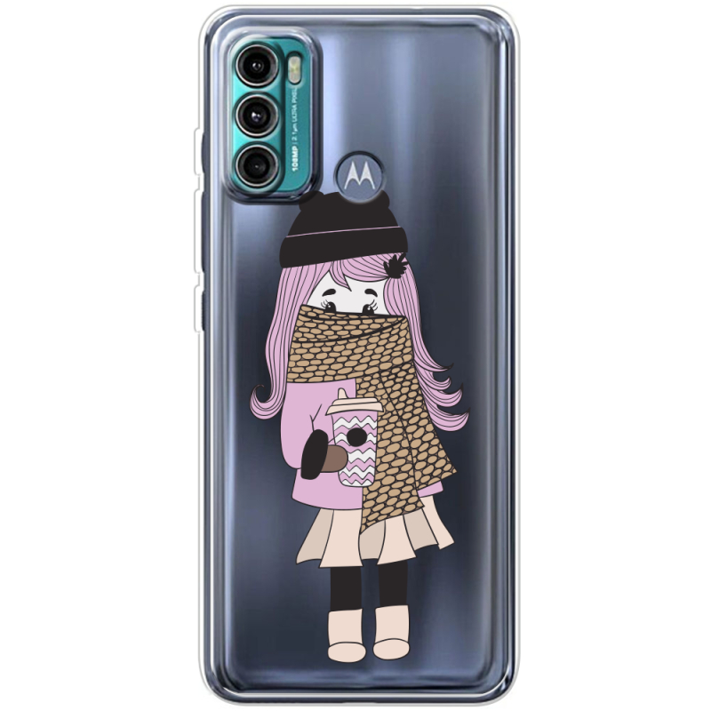 Прозрачный чехол BoxFace Motorola G60 Winter Morning Girl